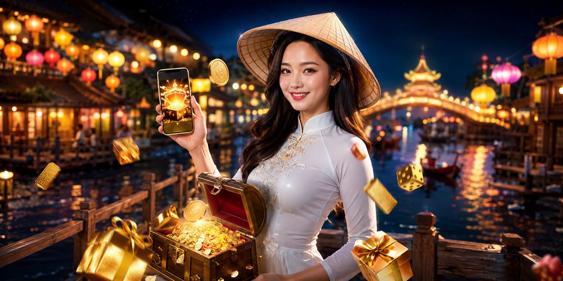 Người dùng tại Hà Nội truy cập casino trực tuyến trên điện thoại với hình ảnh nón lá